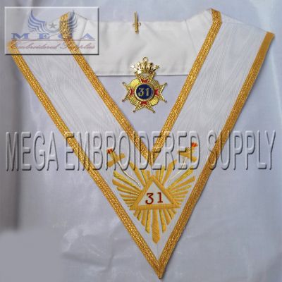 Scottish rite 31 degree collar White